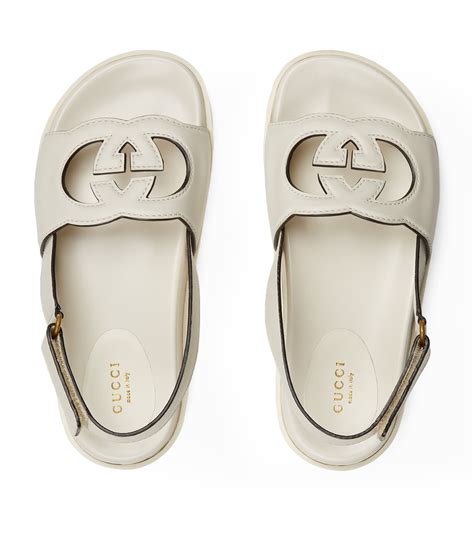 sandalias gucci peluche|white gucci sandals for women.